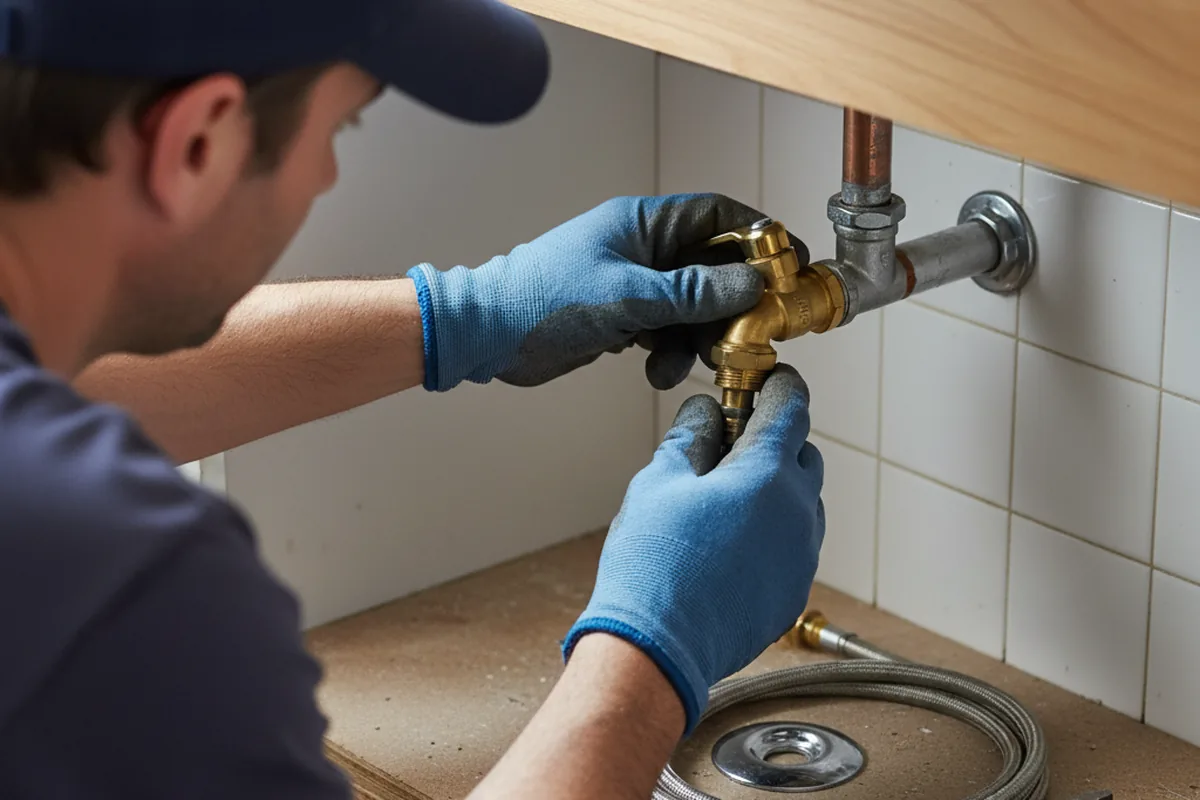Shutoff valve and fitting work during Emergency Plumbing in Mingo